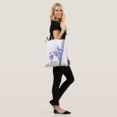 Waterverf Iris Floral Tote Bag (Op model)