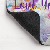 Waterverf Iris Flower Love Mum Mouse Mat Paars Muismat (Hoek)