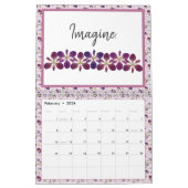 Waterverf Iris Flowers Motivatie woorden Kalender (Feb 2026)