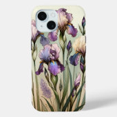 Waterverf Iris Geboortebloem voor februari Case-Mate iPhone Case (Achterkant)