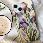 Waterverf Iris Geboortebloem voor februari Case-Mate iPhone Case