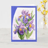 waterverf iris kaart (Gele Bloem)