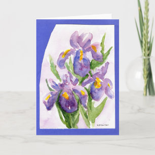 waterverf iris kaart