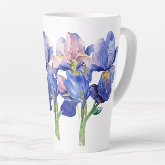 Waterverf Iris Latte Mok (Rechterhoek)
