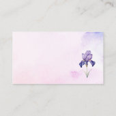 Waterverf Iris Lila Bloem baby shEnclosure Kaart (Achterkant)