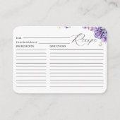 Waterverf Iris Lila Recept cardEnclosure Kaart (Voorkant)