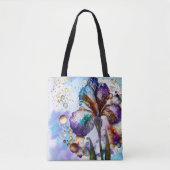 Waterverf Iris Tote Bag (Voorkant)