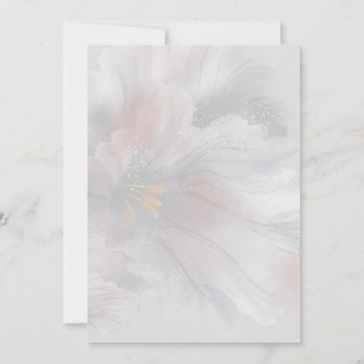 Waterverf Iris Wedding Kaart (Achterkant)