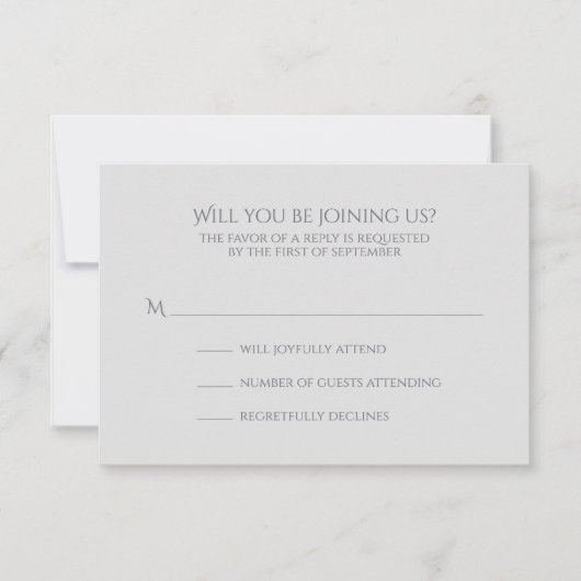 Waterverf Iris Wedding RSVP Kaartje (Voorkant)