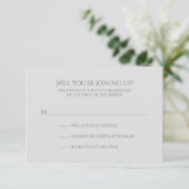 Waterverf Iris Wedding RSVP Kaartje (Staand voorkant)