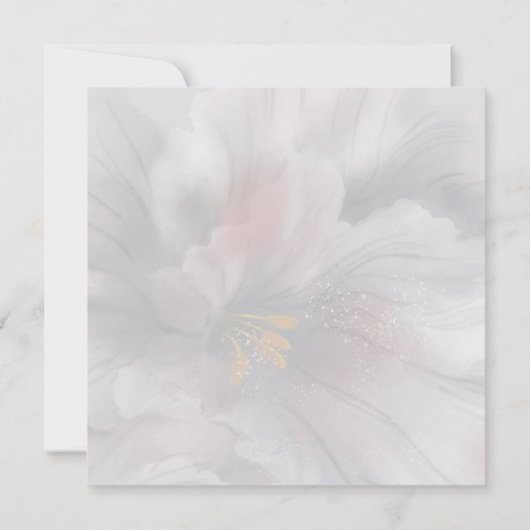 Waterverf Iris Wedding Square Kaart (Achterkant)