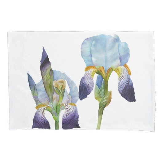 Waterverf Irises Kussensloop (Voorkant)