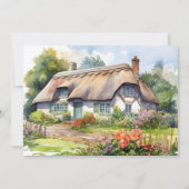 Waterverf Irish Cottage Happy St. Patrick's Day Feestdagenkaart (Voorkant)