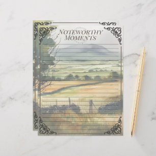 Waterverf Irish Countryside Looseleaf Note Sheet