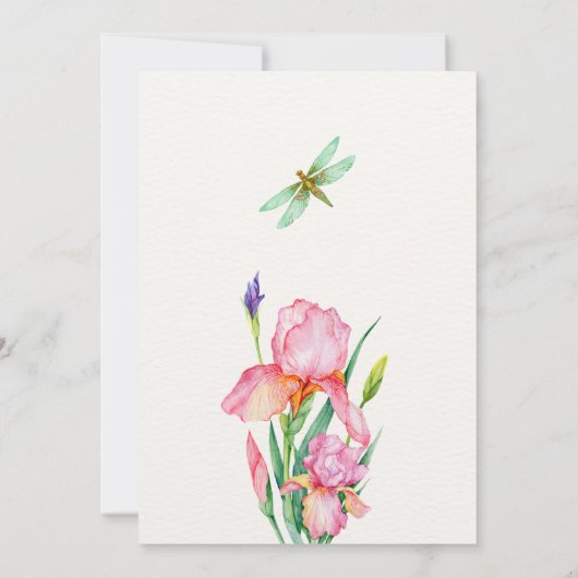 Waterverf Irish Flowers vrijgezellenfeest Kaart (Achterkant)