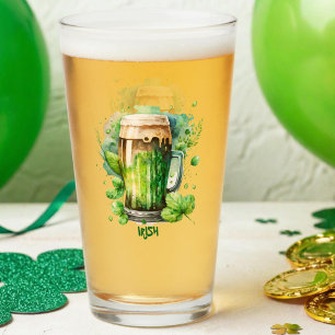 Waterverf Irish Green Beer St Patricks Day Glas