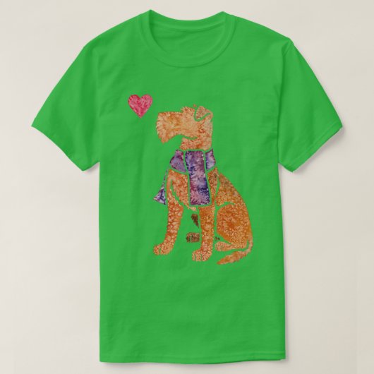 Waterverf Irish Terrier T-shirt (Design voorkant)