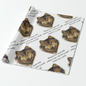 Waterverf is altijd jezelf een Wolf Animal Art Cadeaupapier (Uitgerold)
