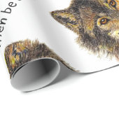 Waterverf is altijd jezelf een Wolf Animal Art Cadeaupapier (Rol Hoek)