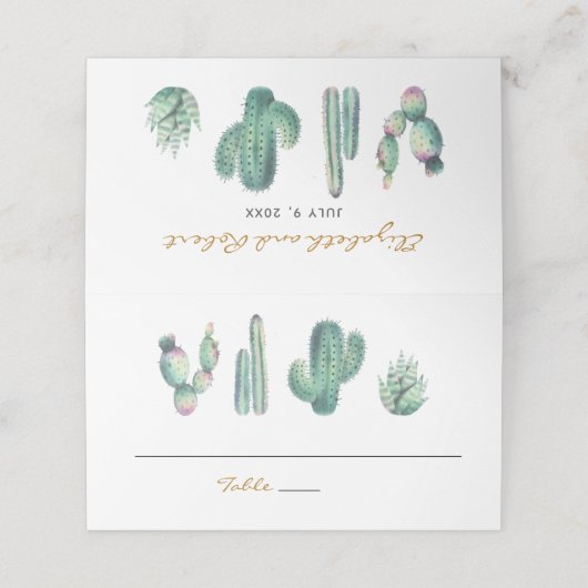 waterverf is een elegant trouwpleistertje plaatskaartje