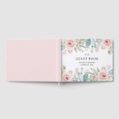 Waterverf is een sappige bruiloft. Roze florale ca Gastenboek (Volledig)