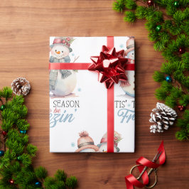 Waterverf is het seizoen om te bevriezen cadeaupapier