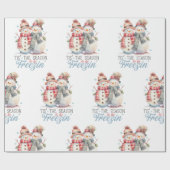 Waterverf is het seizoen om te bevriezen cadeaupapier (Vlak)