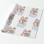 Waterverf is het seizoen om te bevriezen cadeaupapier (Uitgerold)