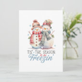 Waterverf is het seizoen om te bevriezen kaart (Staand voorkant)