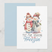 Waterverf is het seizoen om te bevriezen kaart (Voorkant / Achterkant)