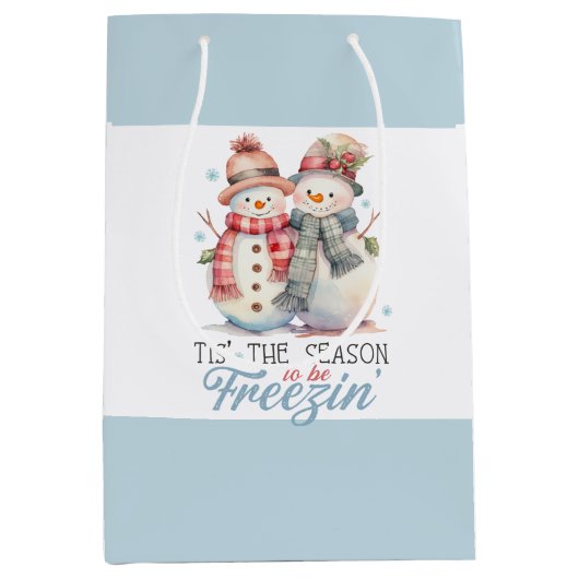 Waterverf is het seizoen om te bevriezen medium cadeauzakje (Voorkant)