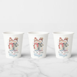 Waterverf is het seizoen om te bevriezen papieren bekers
