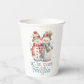 Waterverf is het seizoen om te bevriezen papieren bekers (Voorkant)