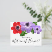 Waterverf is mijn matroos van de eervolle bridesma uitnodiging briefkaart (Staand voorkant)