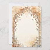  Waterverf islamitische boog moslim bruiloft Kaart (Achterkant)