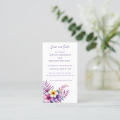 Waterverf Island Romance- Bruiloft-Save de datum- Visitekaartje (Staand voorkant)