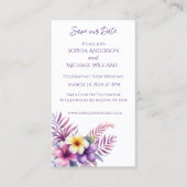 Waterverf Island Romance- Bruiloft-Save de datum- Visitekaartje (Voorkant)