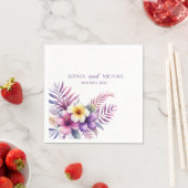 Waterverf Island Romance-bruiloft- Servetten (Insitu)