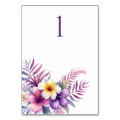 Waterverf Island Romance-bruiloft tafel Kaart (Achterkant)