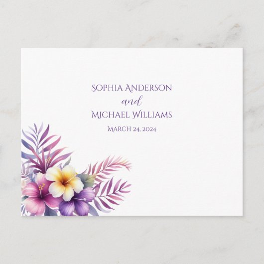 Waterverf Island Romance-RSVP-Wedding- Briefkaart (Voorkant)