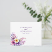 Waterverf Island Romance-RSVP-Wedding- Briefkaart (Staand voorkant)