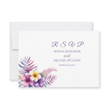 Waterverf Island Romance-RSVP-Wedding- Briefkaart