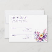 Waterverf Island Romance-RSVP-Wedding- Briefkaart (Achterkant)