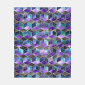 Waterverf Isometrisch met Goud en marmer Galaxy Fleece Deken (Voorkant)