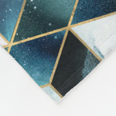 Waterverf Isometrisch met Goud en marmer Galaxy Fleece Deken (Hoek)