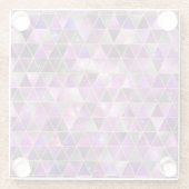 Waterverf Isometrisch met Goud en marmer Galaxy Glazen Onderzetter (Achterkant)