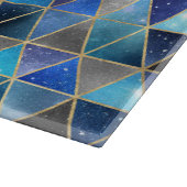 Waterverf Isometrisch met Goud en marmer Galaxy Snijplank (Hoek)