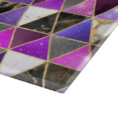 Waterverf Isometrisch met Goud en marmer Galaxy Snijplank (Hoek)