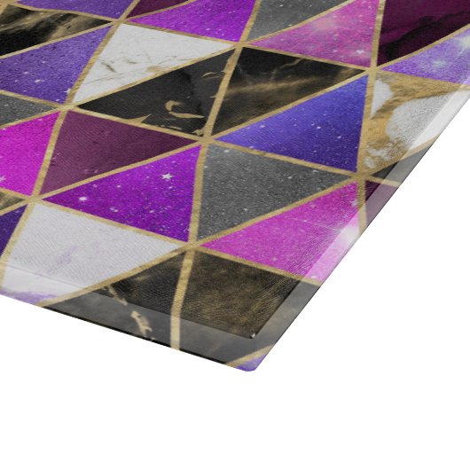 Waterverf Isometrisch met Goud en marmer Galaxy Snijplank (Hoek)