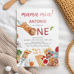 Waterverf Italiaan 1e verjaardag Kaart